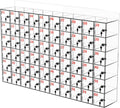 100 Slots Cell Phone Locker Acrylic Cell Phone Lock Box with Door Locks and Keys, Wall-Mounted Cell Phone Storage Cabinet for Office Classroom Gym Firms, Clear Lockers for Storage (Large 60 Slots)