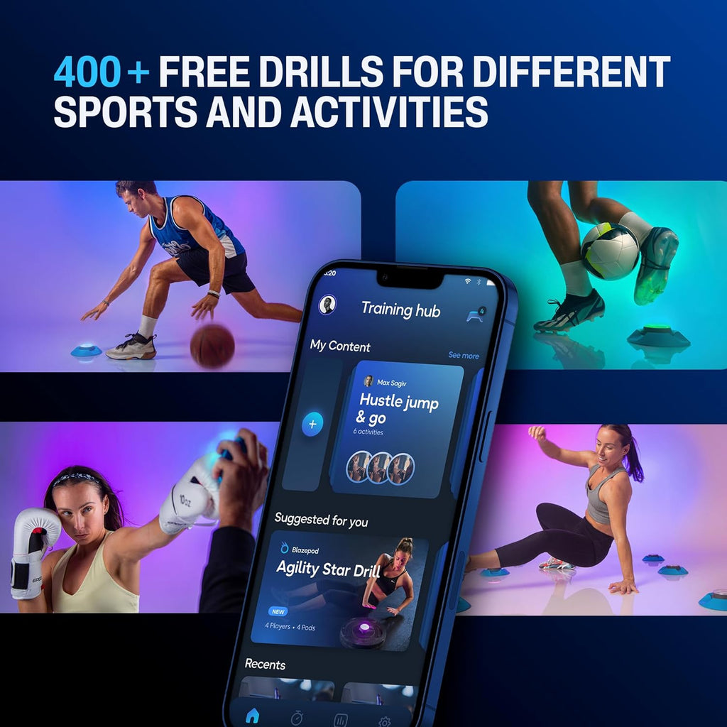 BlazePod Reaction Training Kit Smart Pods for Speed, Agility & Cognitive Drills - Pro-Level Training for Athletes, Trainers, Therapists & Coaches - App Access Included
