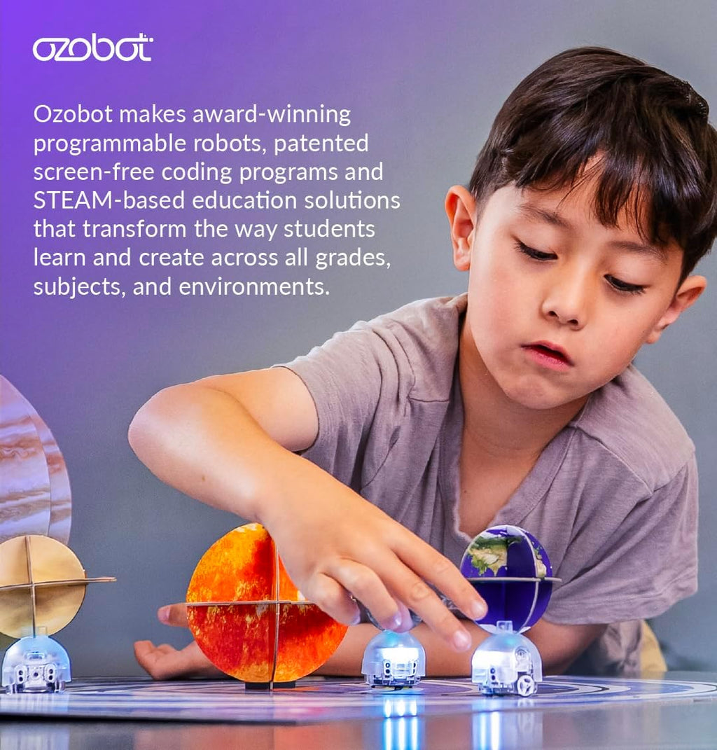 Ozobot Evo Classroom Kit (18 Bots): Professional STEM Education Set for Grades K-12, Includes 18 Robots, Charging Cradle, Color Code Markers, and Access to 700+ Lesson Plans for Teachers and Schools