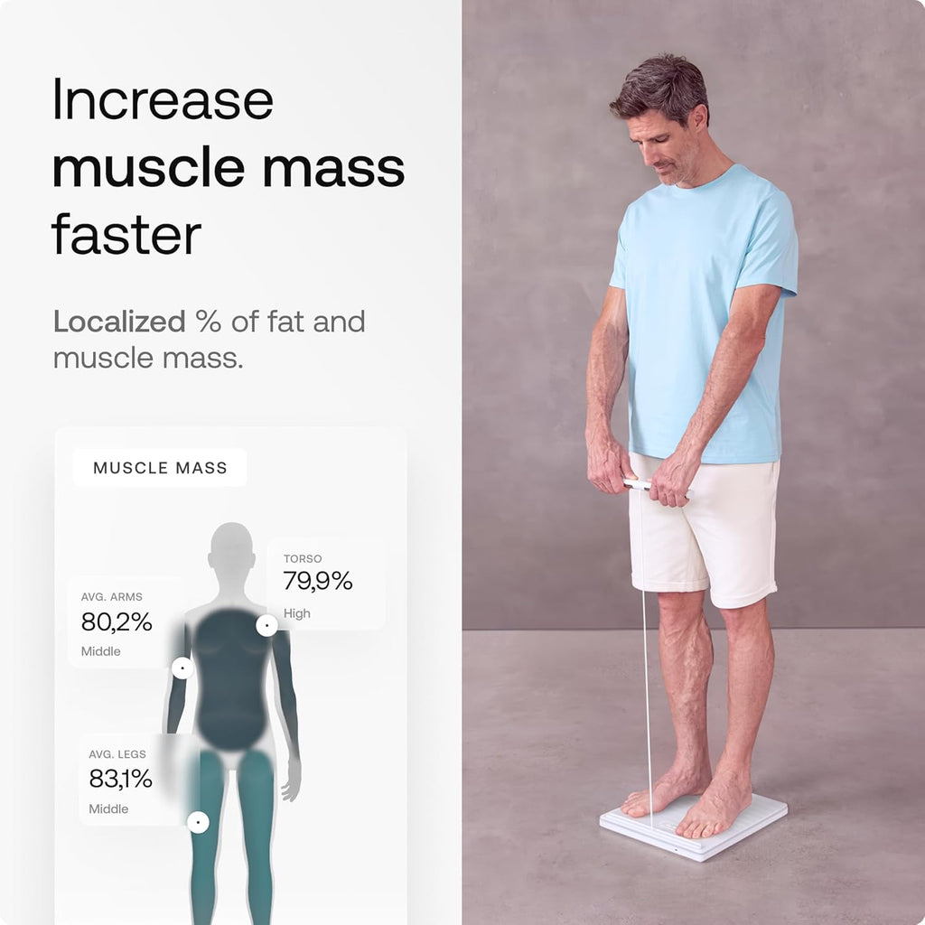 WITHINGS Body Scan - Smart Scale with Segmental Body Composition Analysis, Weighing Scales Body Weight & Vascular Age, Visceral Fat, Heart Rate, iOS/Android