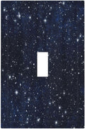 Personalized Wall Plate Decorative Light Switch Cover Night Sky Star Cosmic Starry Fantasy Galaxy Universe Space Single Toggle Switchplate 1 Gang Switchcover Decora Light Switch Plate