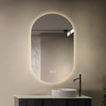 LAIYA 24V Full-Power Oval LED Bathroom Vanity Mirror,36X22inch Frameless Backlit Mirror with Light, Smart Anti-Fog Waterproof Mirror with Memory Function Dimmable Lighted Mirror