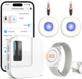 CallToU Wi-Fi Wireless Caregiver Pager Call Button for Elderly at Home , APP Emergency Alert for Seniors, Patients, and The Disabled (TY01WH-06W 3-1)