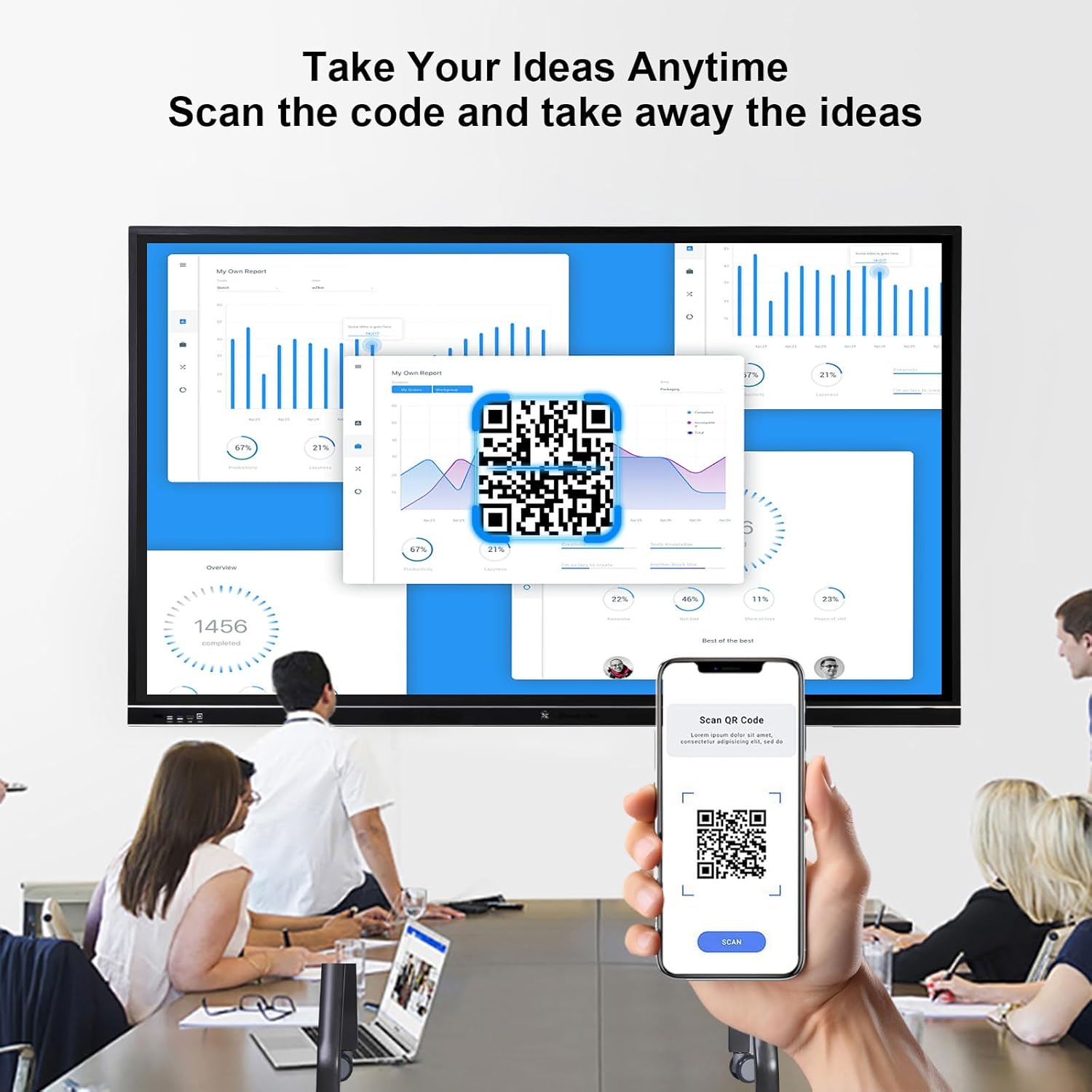Smart Board, 86'' 4K UHD Interactive Whiteboard, All in One Smartboard for Classroom, Digital Smart Whiteboard Built in Dual System for Office, Home, Church, School