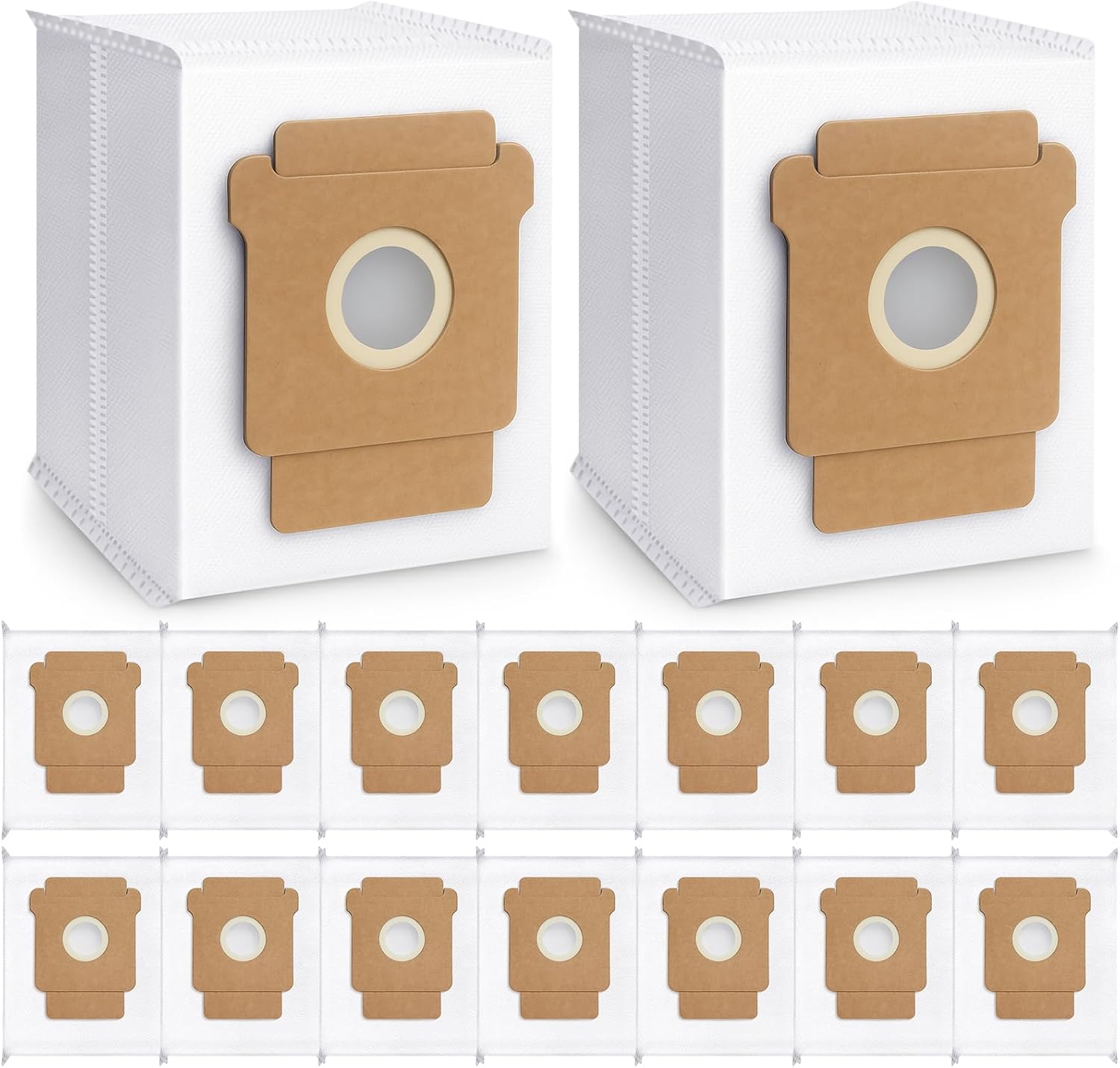 16 Pack Plus 405 Combo Dust Bags for Roomba Essential Q0520/Plus 405 Combo/Plus 505 Combo/Plus 504 Vac/Y0140 Combo/Y0110/Q0120/Q011/104 Combo/105 Combo/105 Vac/Max 705 Vac/205 Vac Dust Bag