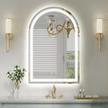 Niccy Arched LED Bathroom Mirror, 30x20 Arch Wall Mounted Frameless Bathroom Mirror for Vanity, Smart Lighted Frontlit Mirrors with Memory Function for Bathroom Bedroom Beauty Hair Salon