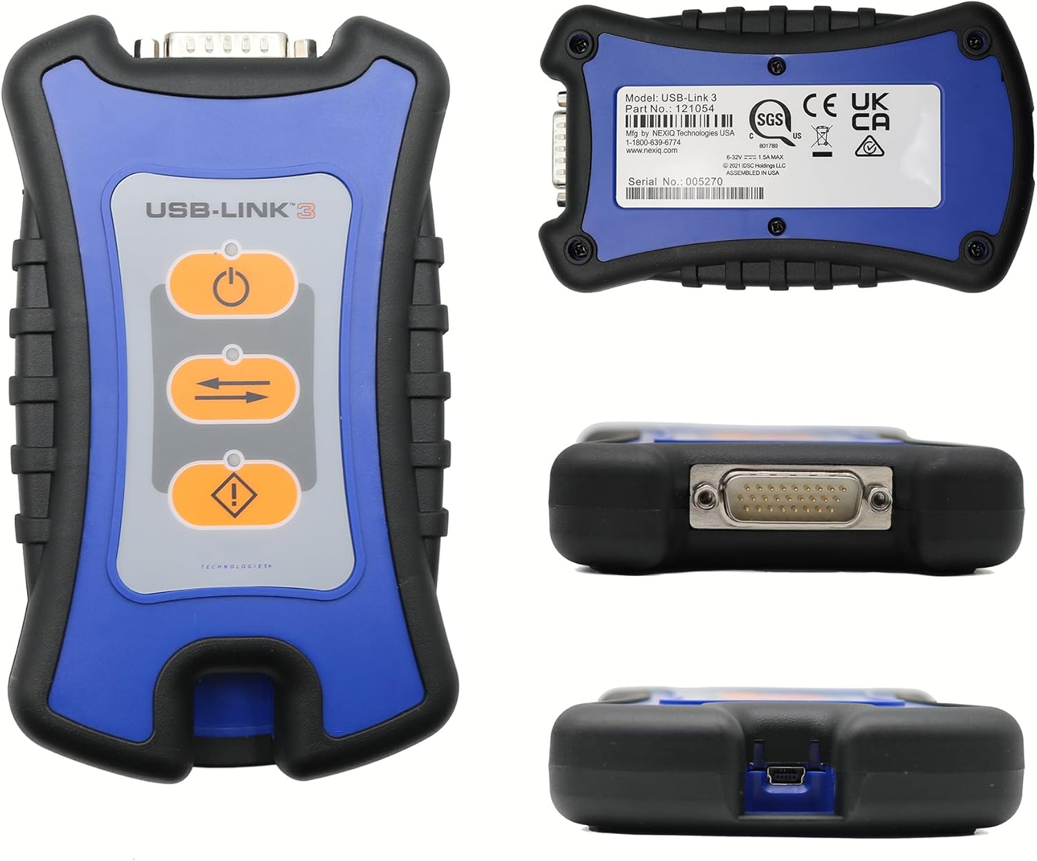 for Nexiq USB Link 3 Wired Edition Universal Truck Excavator Diagnostic Scanner Repair Info Database Plug & Play for Heavy Duty Diesel Engine Code Reader Tool (Nexiq3 Support Ben-dixX with Laptop)