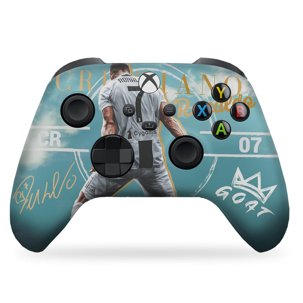 DreamController Ronaaldo Custom X-box Controller Wireless compatible with X-box One/Series X/S Proudly Customized in USA I Permanent HYDRODIP Print(NOT JUST A SKIN)(MODDED)