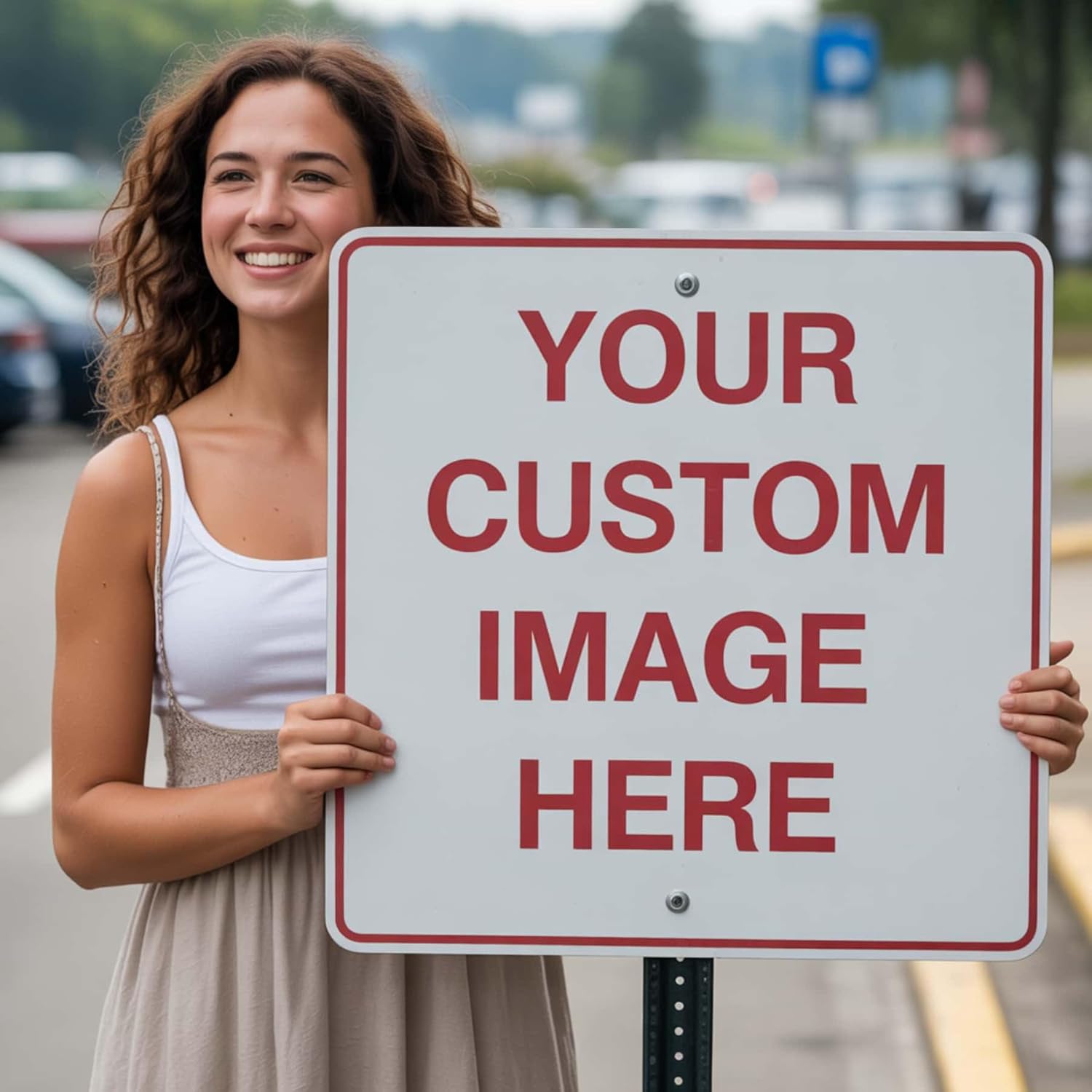 Custom Signs Outdoor Metal, Personalized Metal Sign, 18"x 18" Rust Free Aluminum, Reflective Option, Waterproof, Durable Ink