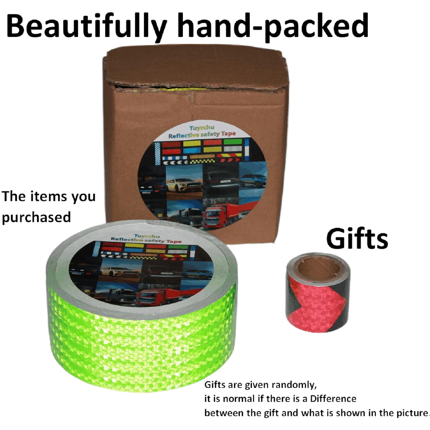 Reflective Tape Green 3 inch, Outdoor Waterproof High Visibility Warning Industrial Marking Tape, Safety Stickers (68 feet)