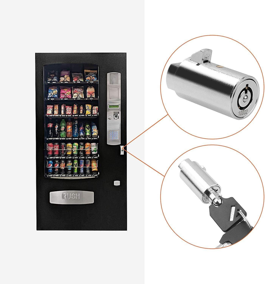 STARVAST Tubular Key Lock for Vending Machines, Zinc Alloy, Chrome, 2 Pack
