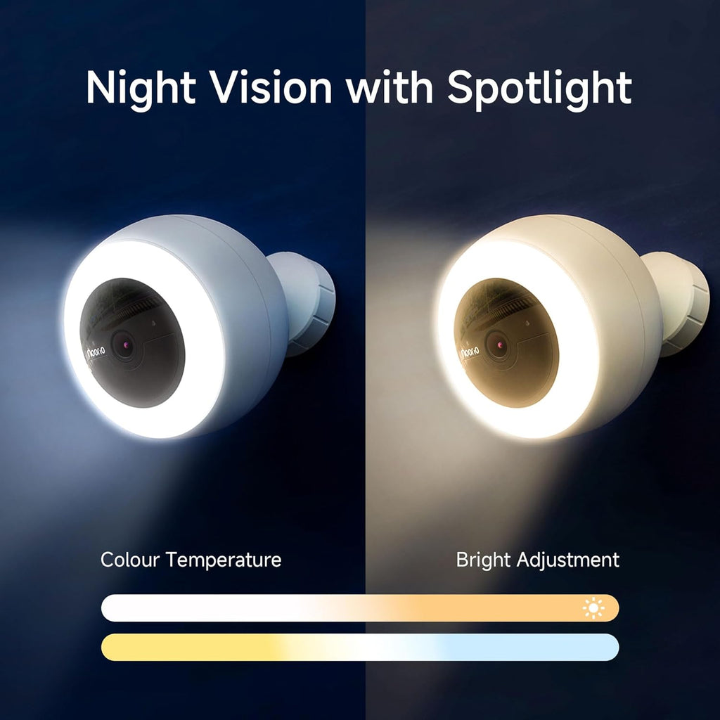 Noorio B310 Wireless Outdoor Security Camera with 600lm Spotlight, 12600mAh Battery-Powered Solar Camera with 16GB Free Local Storage, 2K Color Night Vision, 2.4GHz WiFi Only