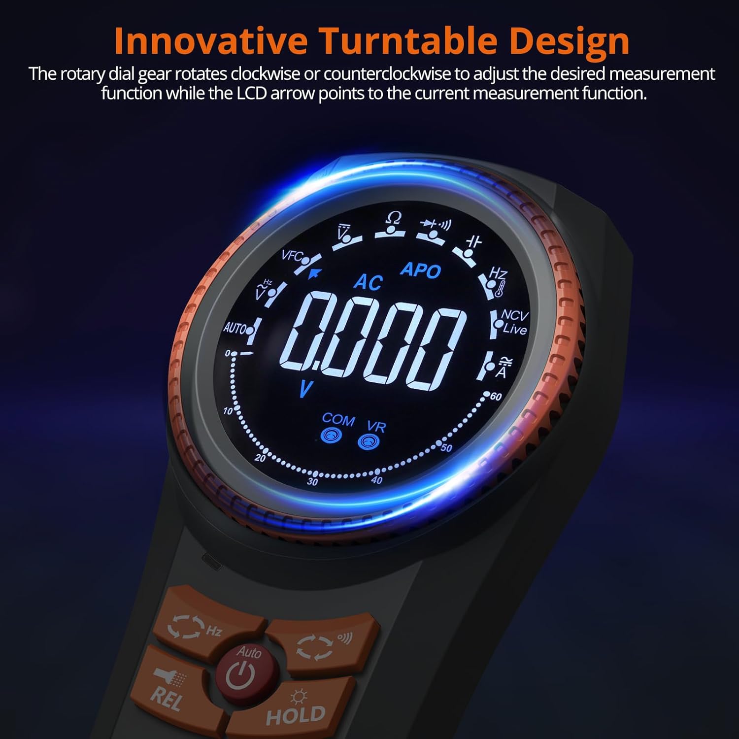 Proster Digital Multimeter 6000 Count Smart Meter TRMS Color Screen Voltage Current Capacitance Tester NCV Temperature