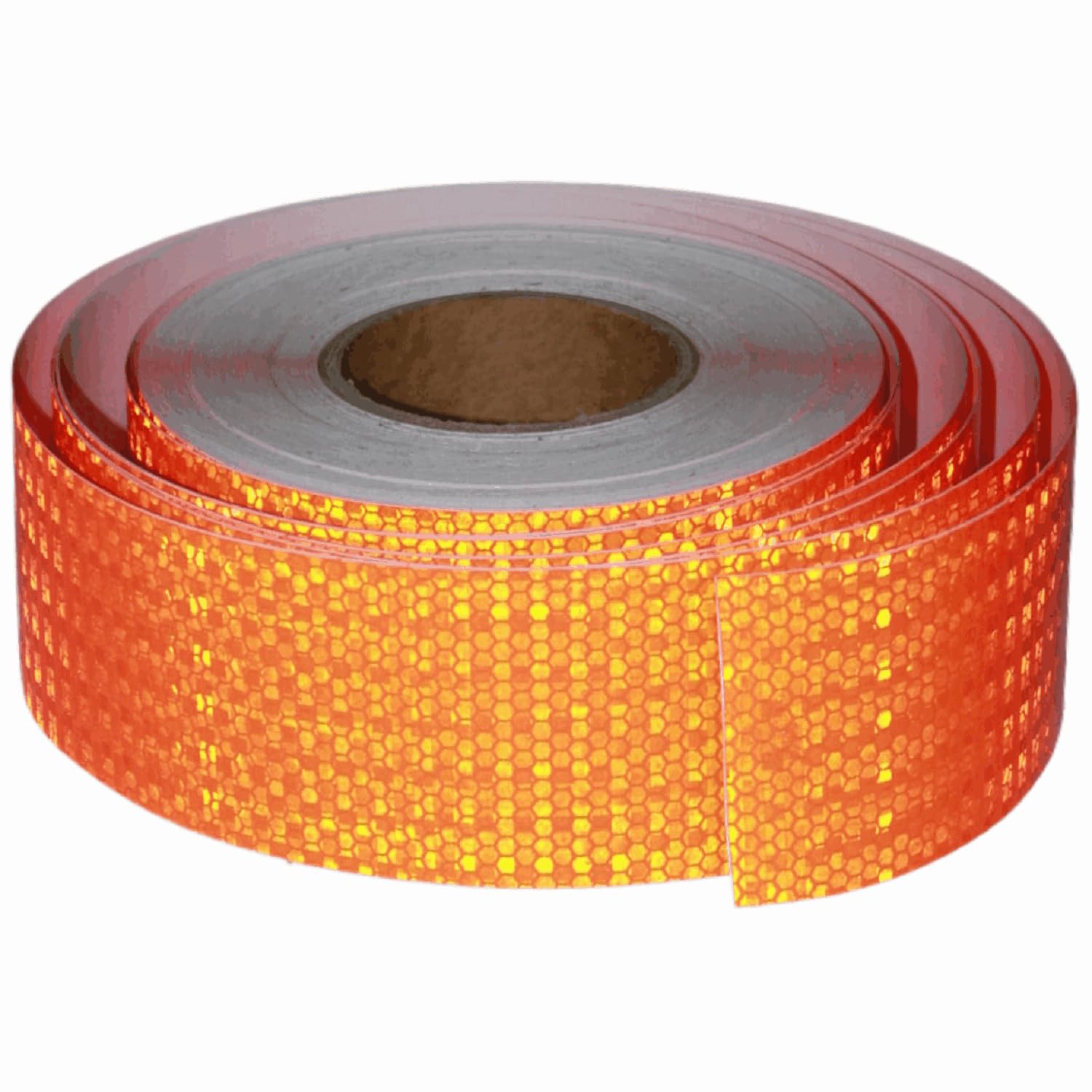 Orange Reflective Tape Outdoor Waterproof 3 inch Wide, High Visibility Industrial Marking Tape, Safety Adhesive Stickers (168 feet)