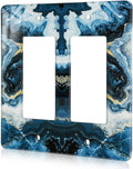 Luxurious Blue and Gold Marble Luxurious Blue and Gold Marble Acrylic Decorative Wall Plate Switch Plate Outlet Cover