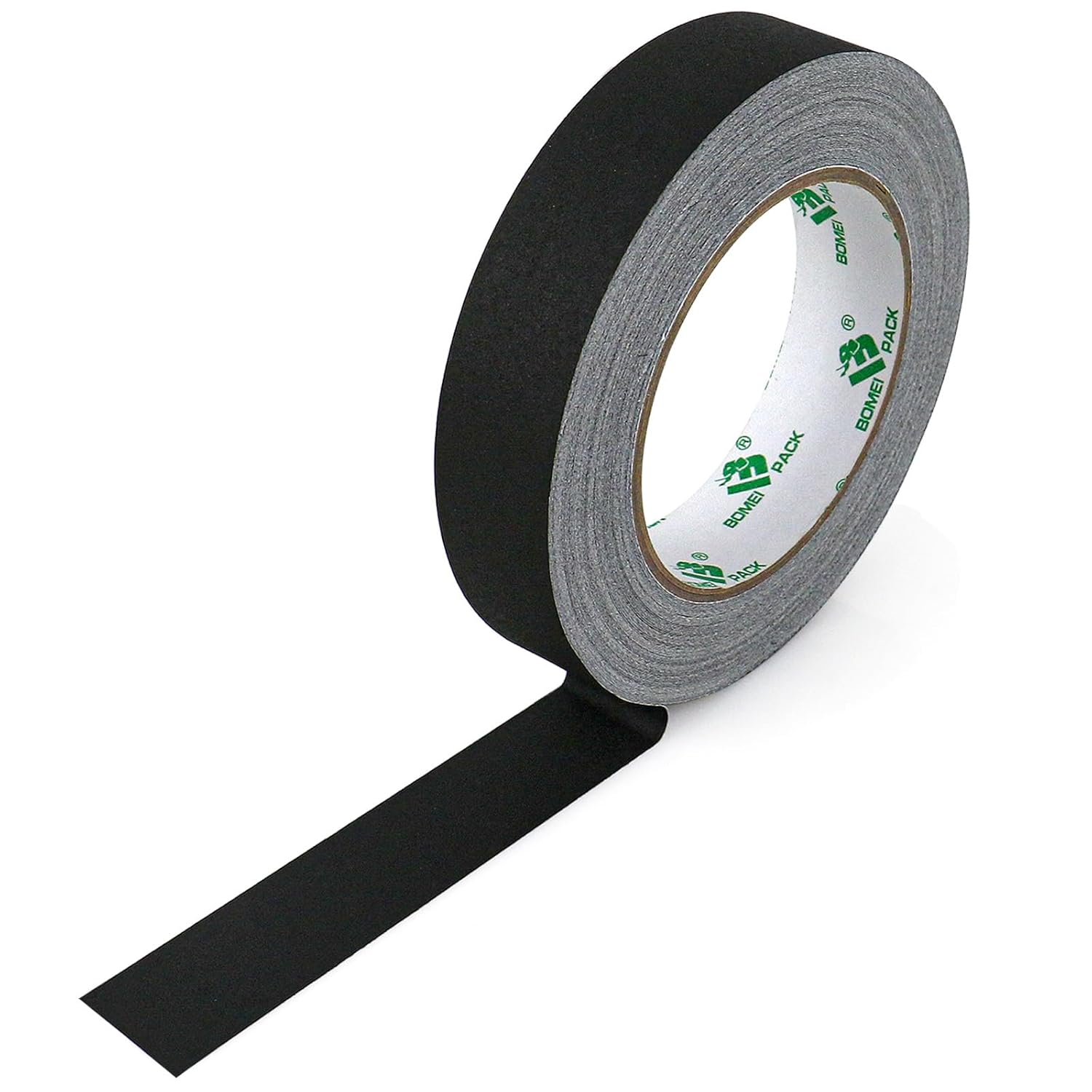BOMEI PACK Black Gaffer Tape, Matte Non-Reflective, 1inch x 30yds No Residue Hand Tear Self-Adhesive Gaffer Tape for Labeling, Cable, Stage, Photography, Painters and Duct Repair, 1 Pack