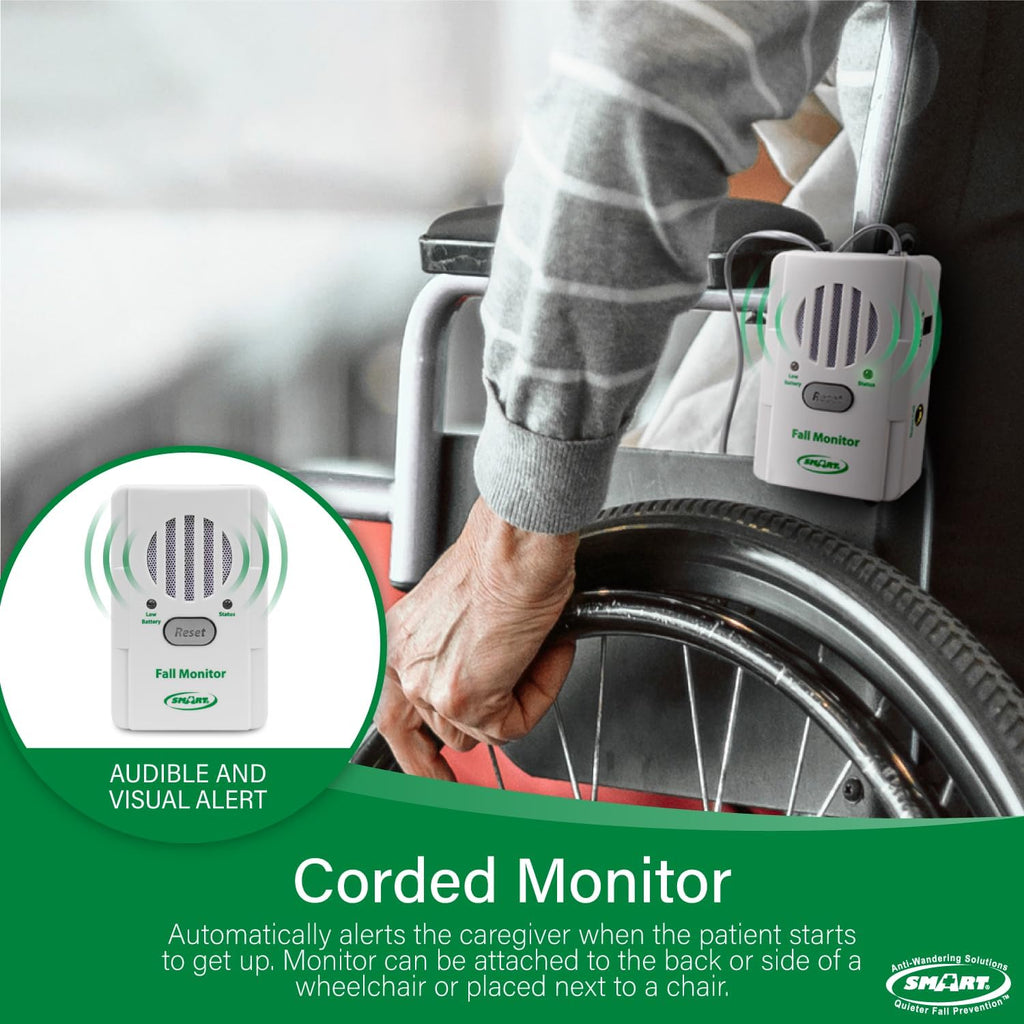 Smart Caregiver Chair Exit Alarm System for Fall and Wandering Prevention – Know When They get up - Weight Sensing Chair Pad for Automatic Motion Detection for Elderly