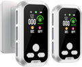 2-Pcs 4IN1 Plug in Smoke & Carbon Monoxide Detector Combination Builti-in 2000 mAh Backup Battery HD Screen [Smoke CO Temp Humidity Sensor] Alarm for Home Travel Hotel Indoor (White)