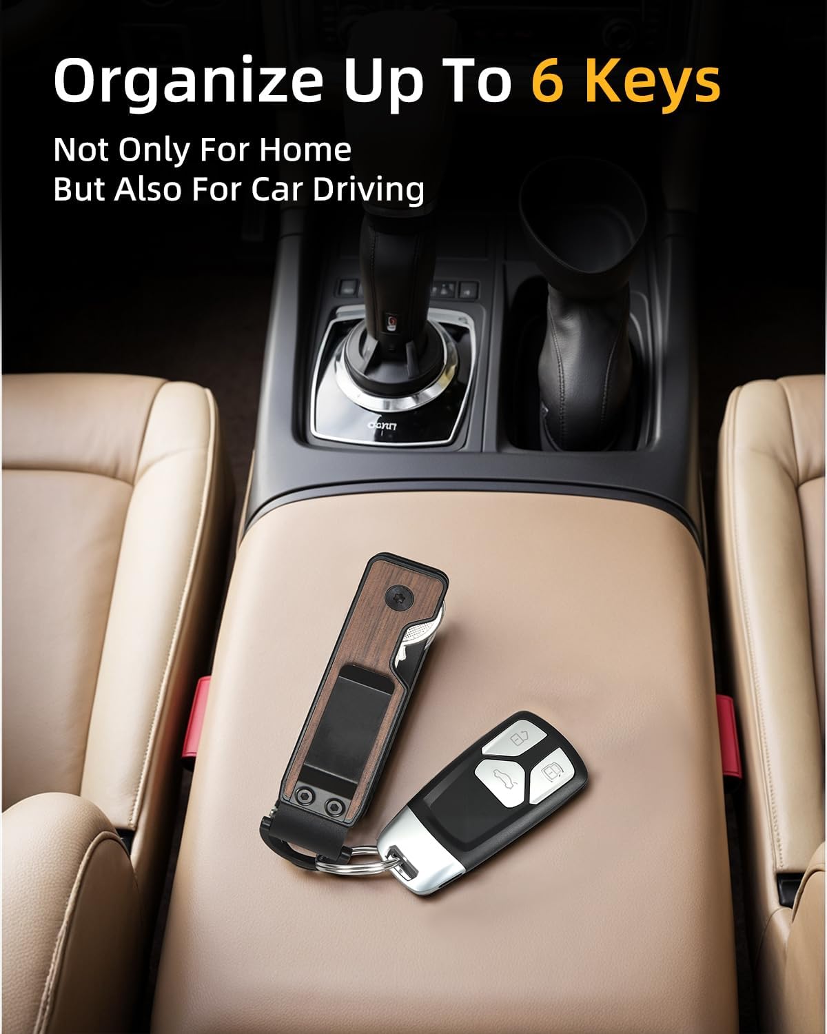 Keychain Key Holder Keychain Tile For Men/Women Key Finder Ring/Organizer for Car Keys Keyring Accessories 2-5 Keys