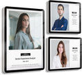 8.5x11 Floating Wall Sign Holder 3 Pack, Self-Adhesive Display Frame for Document/Poster/Paper Office/Store/Wall Mounted for Door/Window Display Holder with Horizontal and Vertical (Black)