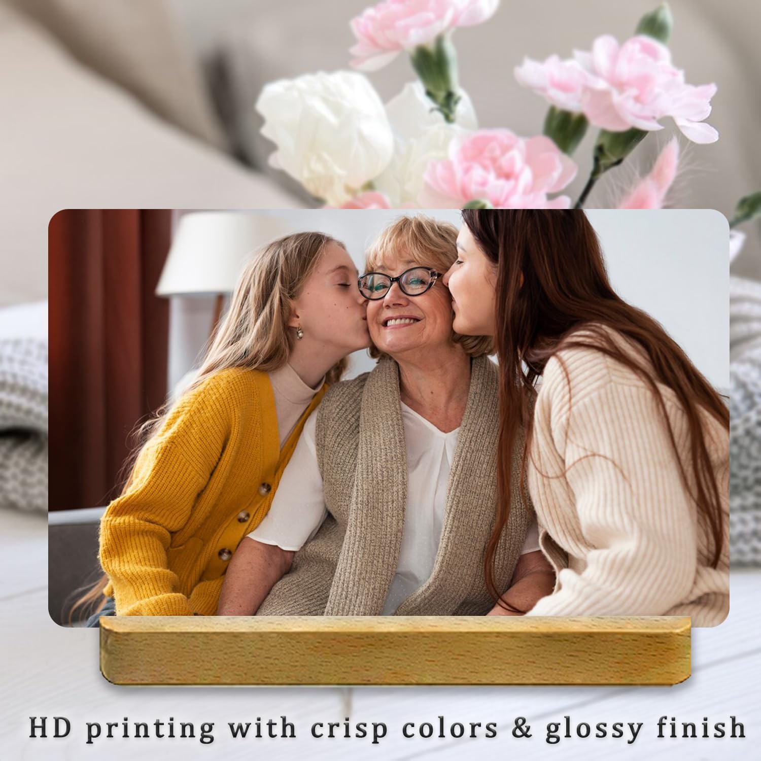 Custom Metal Photo Prints, Customize Frames with Your Pictures, Personalized Picture Gifts for Lovers, Couples, Family and Home Decor, StyleJ, XY1101