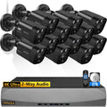 4K/8.0 Megapixel & 130° Ultra Wide-Angle 2-Way Audio PoE Outdoor Home Security Camera System Wired Outdoor Video Surveillance IP Cameras System