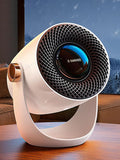 RANVOO Graphene Space Heater, Small Portable Electric Heater for Indoor Use with Hot Airflow, 10X Safe & Smart Protection, 120° Tilt Adjustment to Surround Heat for Office Bedroom, White