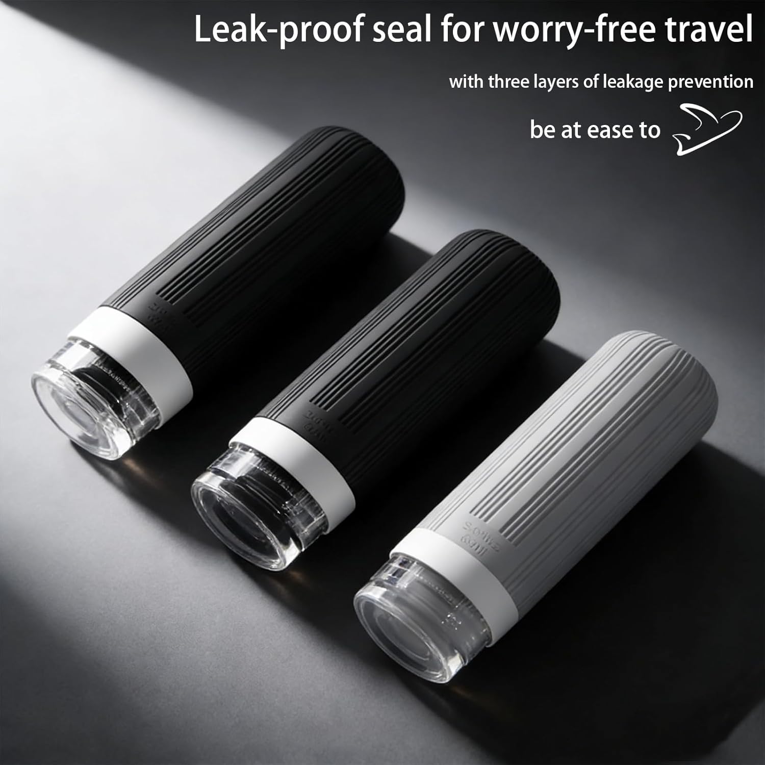 16 Pack 3.4oz Portable Travel Bottles, TSA Approved Leak-Proof Silicone Toiletry Containers, Refillable Squeezable for Shampoo, Conditioner, Cologne, Perfume & Lotion – On-the-Go Essentials