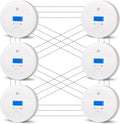 Interconnected Smoke and Carbon Monoxide Detector, 10-Year Battery Wireless Interlinked Smoke & CO Alarm with Dual Sensors, Home Fire & CO Safety Protection (6Pack)