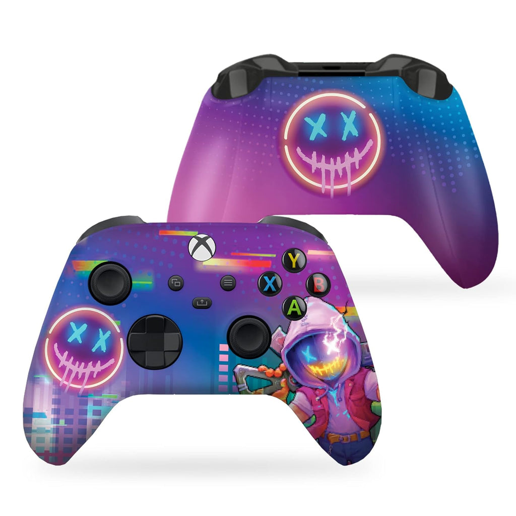 DreamController Neonabyss Custom X-box Controller Wireless compatible with X-box One/Series X/S Proudly Customized in USA with Permanent HYDRO-DIP Printing (NOT JUST A SKIN)