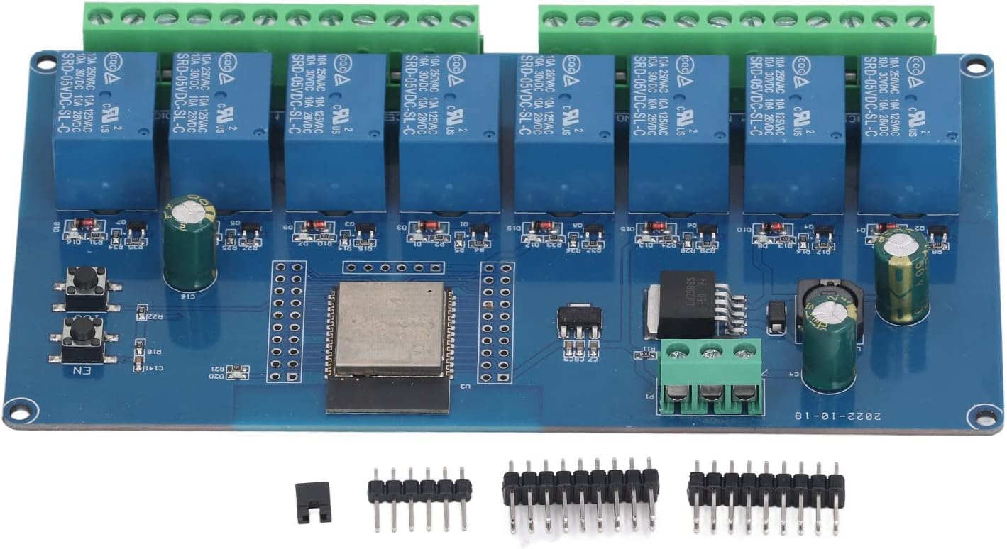 Aramox 8 Channel Relay Module, WiFi Wireless Control Board, Programmable for Smart Home Automation and Development