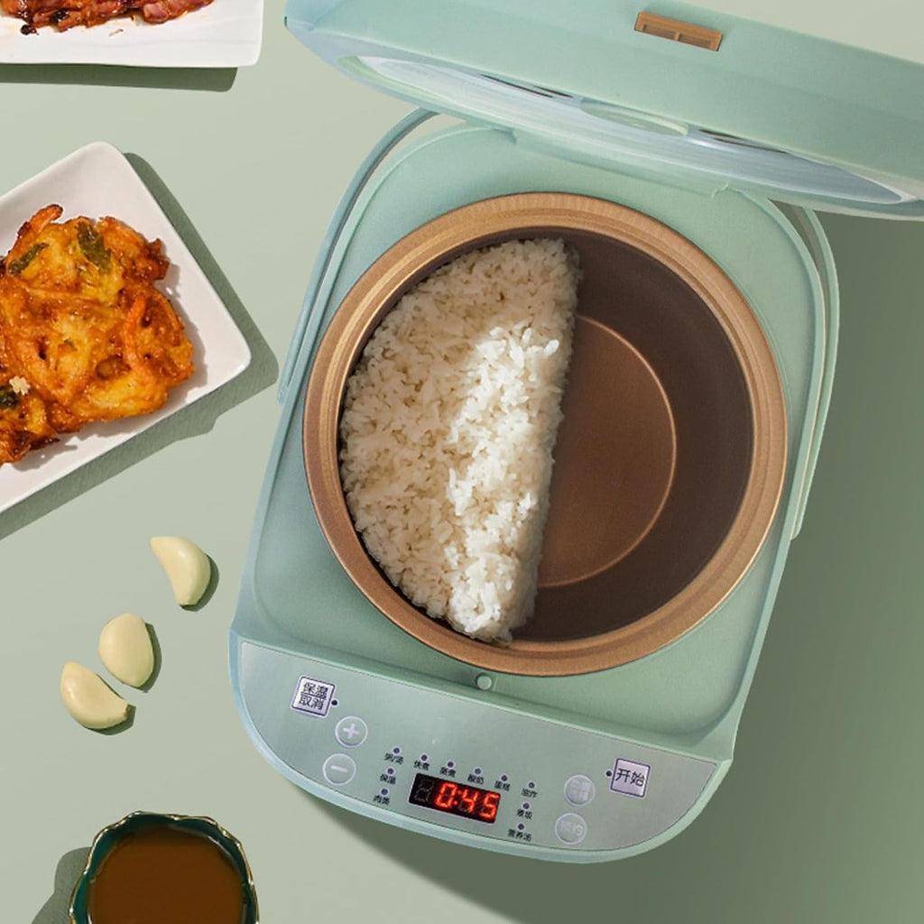 Rice Cooker, Smart Cooker with Steamer, Non-Stick Cooking, High Temperature Resi, 5L, One-Button, Meat, Noodles, Soup