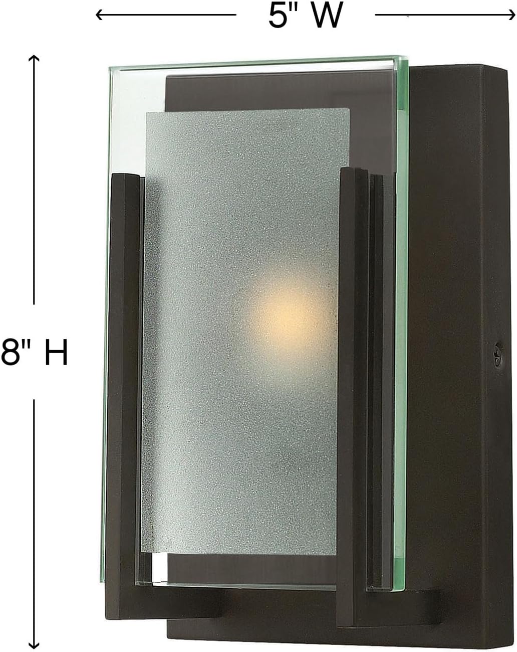 Hinkley Latitude Collection One Light 60W G9 Bathroom Vanity Fixture, Oil Rubbed Bronze