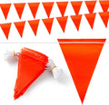 Safety Warning [Enhanced Density] Pennant Banner Flag Sign – 105FT OSHA High Visibility,11 * 7 Inches Colored Triangle Signs for Construction Zones, Roadwork, and Hazard Areas(ORANGE,80PCS,105FT)