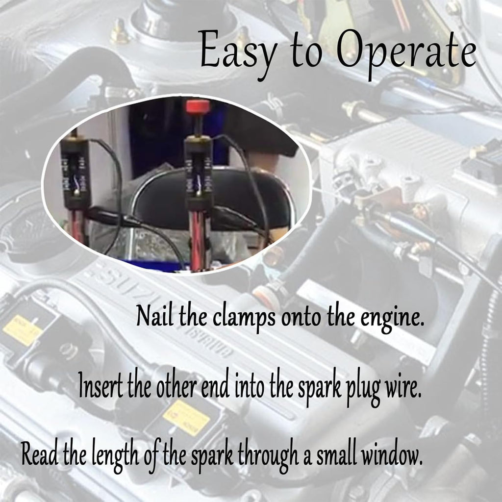 Spark Plug Tester Adjustable Car Ignition System Coil Tester Coil on Plug Spark Circuit Tester Automotive Diagnostic Tester Tool