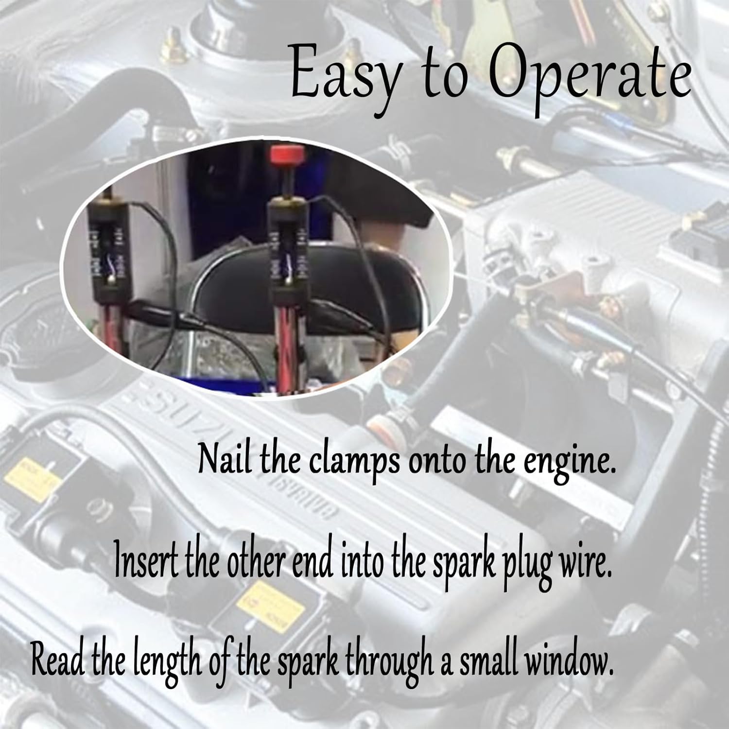 Spark Plug Tester Adjustable Car Ignition System Coil Tester Coil on Plug Spark Circuit Tester Automotive Diagnostic Tester Tool