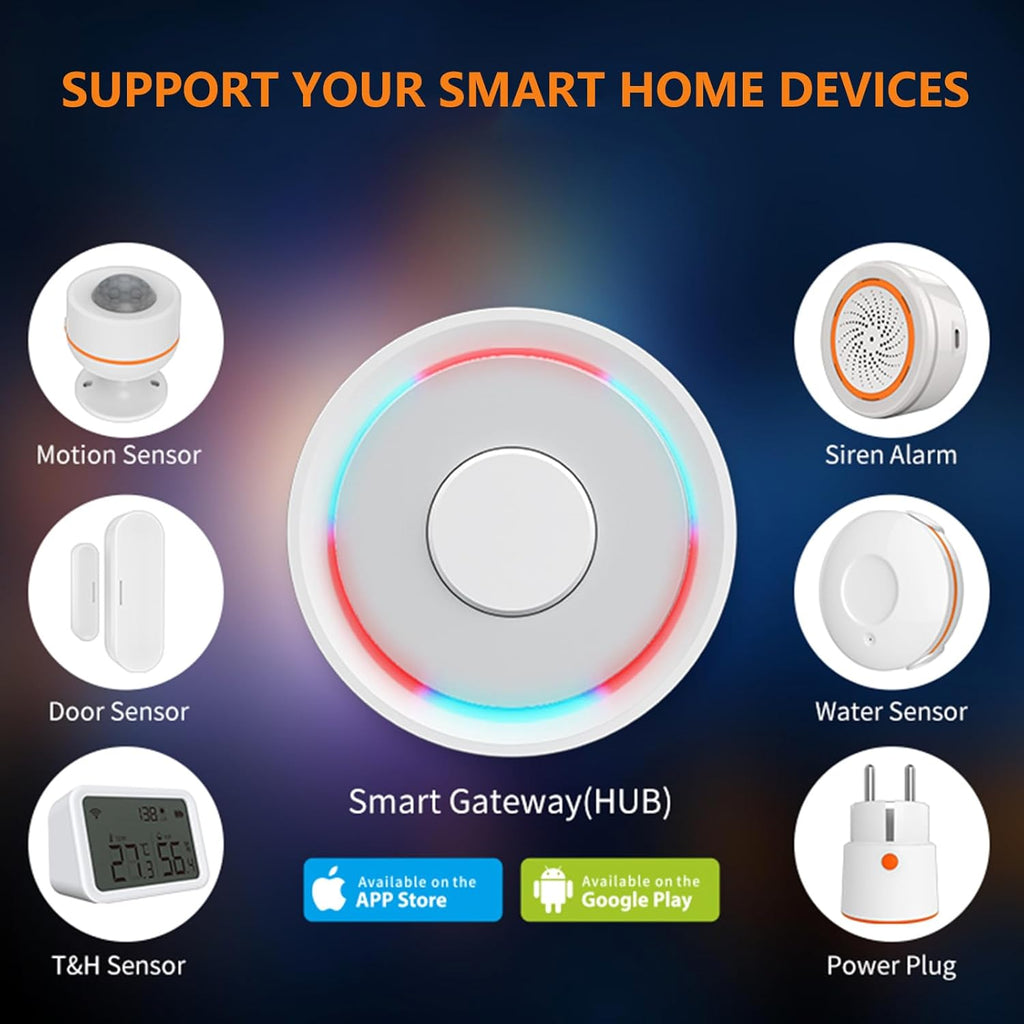 ZigBee Gateway and Bluetooth Hub, Only for Tuya Protocol Product, Dual Mode ZigBee Gateway, Wireless Smart Home Bridge Support Tuya Devices Remote Control, Gateway Hub Support Voice Control via Alexa