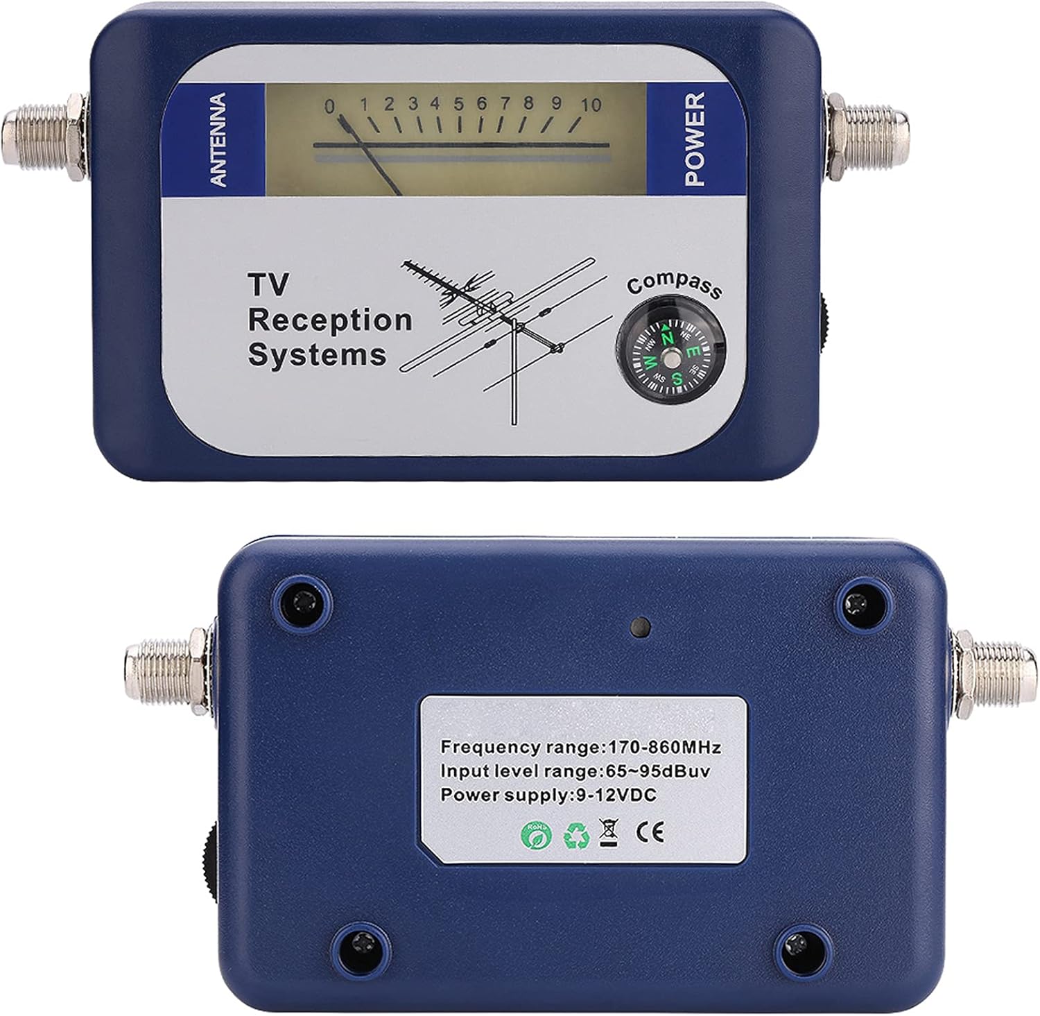 ZJchao TV Antenna Signal Strength Meter, Antenna Signal Meter Satellite Finder Strength, Mini Finder Digital Aerial Terrestrial TV