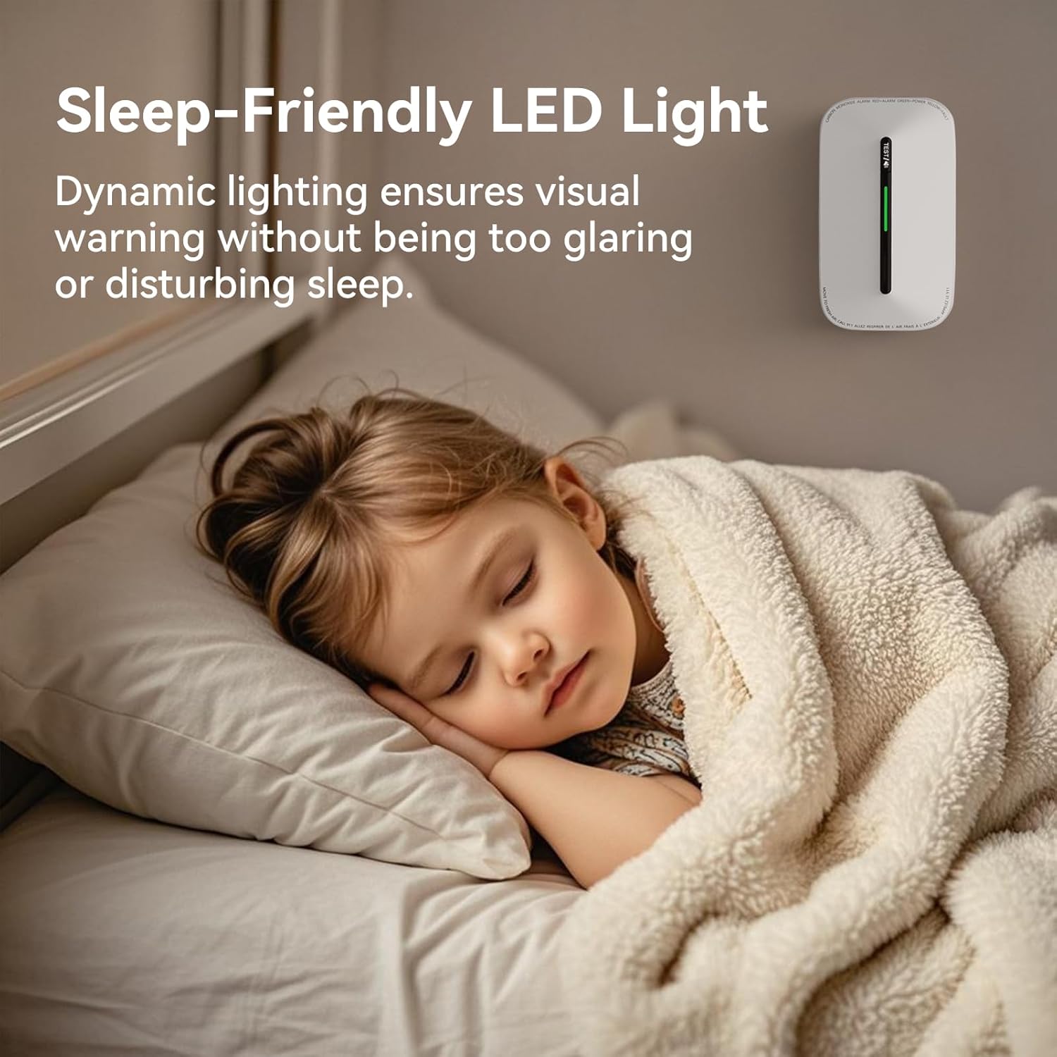 Jemay Carbon Monoxide Detectors Plug in,10 Year Battery Co Alarm with Low Battery Alarm & Breathing Light, Portable CO Detector Monitor for Travel,RV, Rental Property, 2 Packs