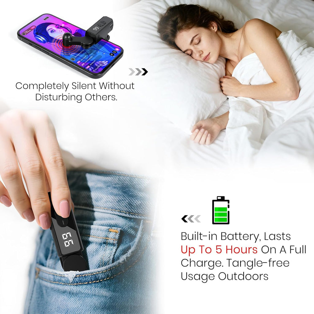 Auto Clicker Smart Tapper for iPhone iPad Android TikTok - Auto Touch Device with 107 Adjustable Speed, Rechargeable，Instant Clicker for Live Stream Likes, Social Media Tasks（Black）
