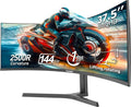 Gawfolk 37.5 Inch Gaming Monitor 3840 * 1600p 144Hz PC Monitor with AMD FreeSync, Flicker-Free, 2X HDMI 2.0, DP 1.4, Ultra-Thin Frameless Screen