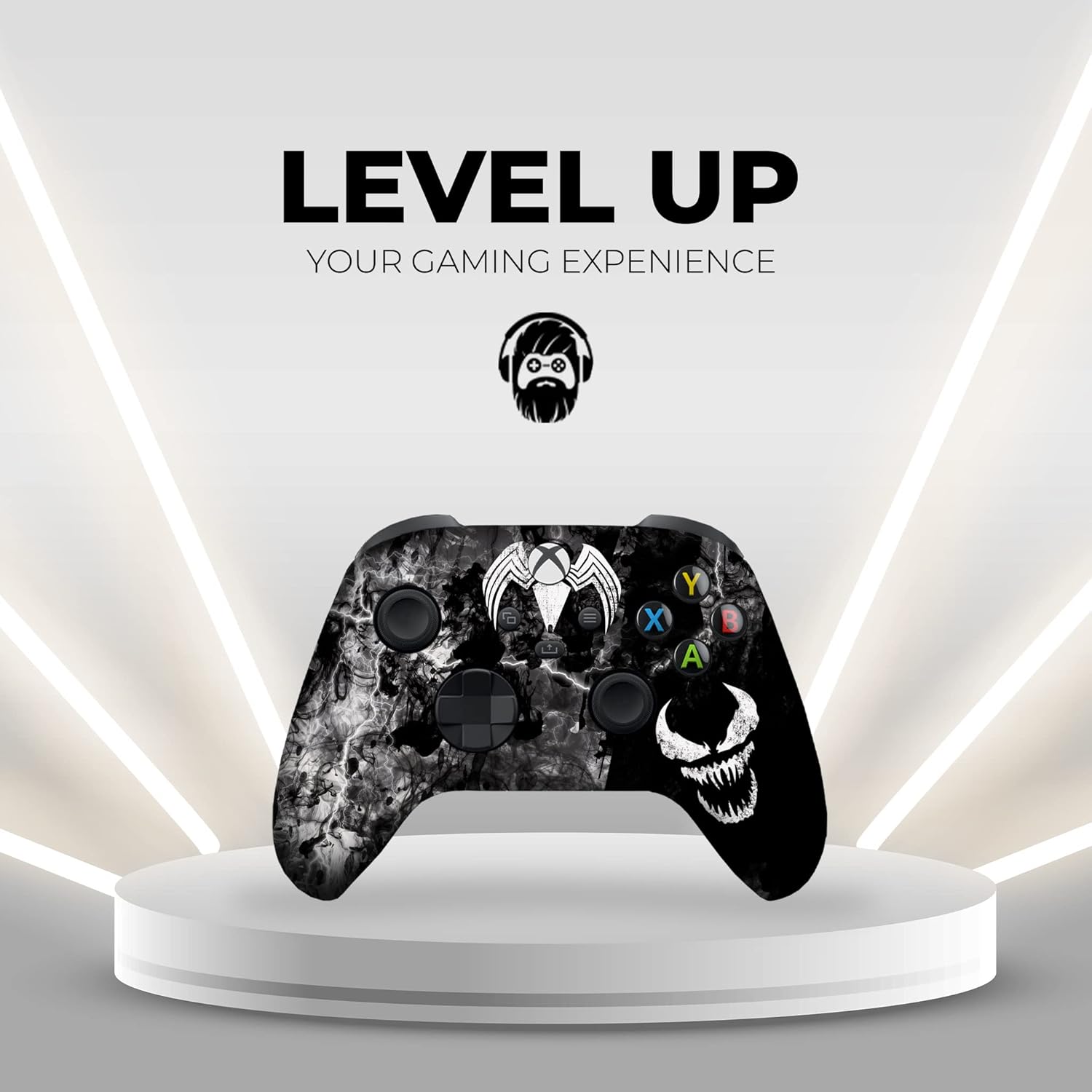 DreamController Vennom Custom X-box Controller Wireless compatible with X-box One/Series X/S Proudly Customized in USA with Permanent HYDRO-DIP Printing (NOT JUST A SKIN)
