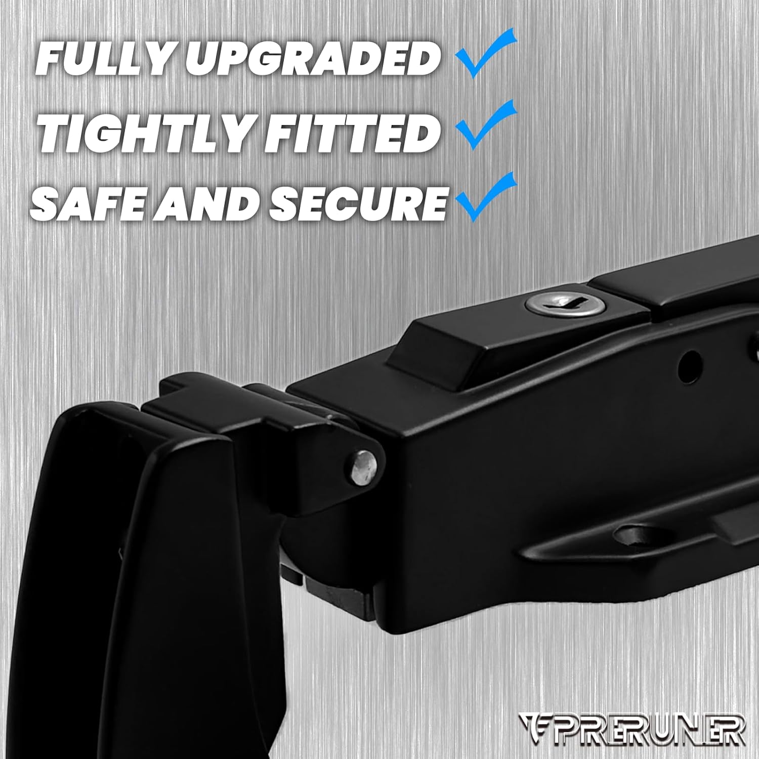 Walk in Cooler Door Closer Complete Latch Kit, Walk in Cooler Door Handle Radial Latch, Offset -1/5 In-3/5 in(Offset) and 5.9" Solid Metal Interior Release Handle（Frosted Black）