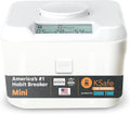 Kitchen Safe Time Lock Safe - Phone Safe Box with Timer, Timed Lock Box for Snacks & Valuables - KSafe Time Locking Container for Improved Self-Control (Mini, White Lid + 3.0” White Base)