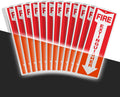 T&R Metal Fire Extinguisher Sign - 12 Pack - 12"x4" .040 Rust Free Heavy Aluminum, Reflective, Waterproof, Weatherproof and Fade Resistant, 2 pre-drilled holes, Easy to Install Indoors and Outdoors