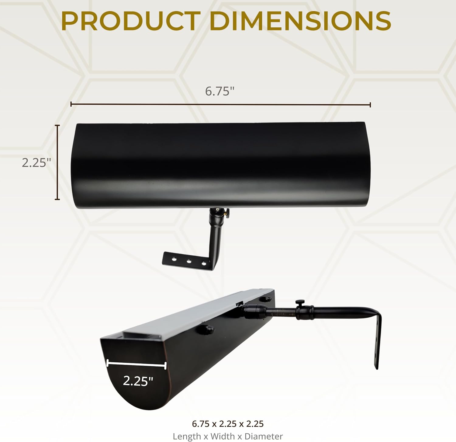 Royal Designs, Inc. Cordless Remote Control LED Picture Light, Dimmable with Timer Function, Black, 6.75 Inches, 2 Pack