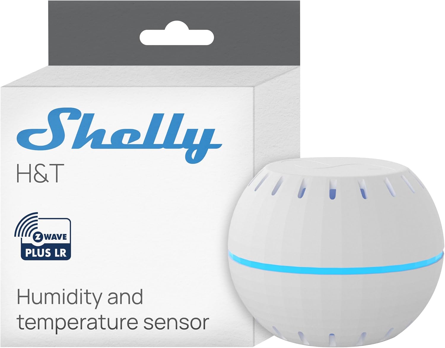 Shelly Wave H&T US White US LR, Z-Wave Long Range Indoor Smart Temperature & Humidity Monitor, Compatible with Alexa, Google Home, SmartThings, Home Assistant, Free Data Storage, Remote Monitoring