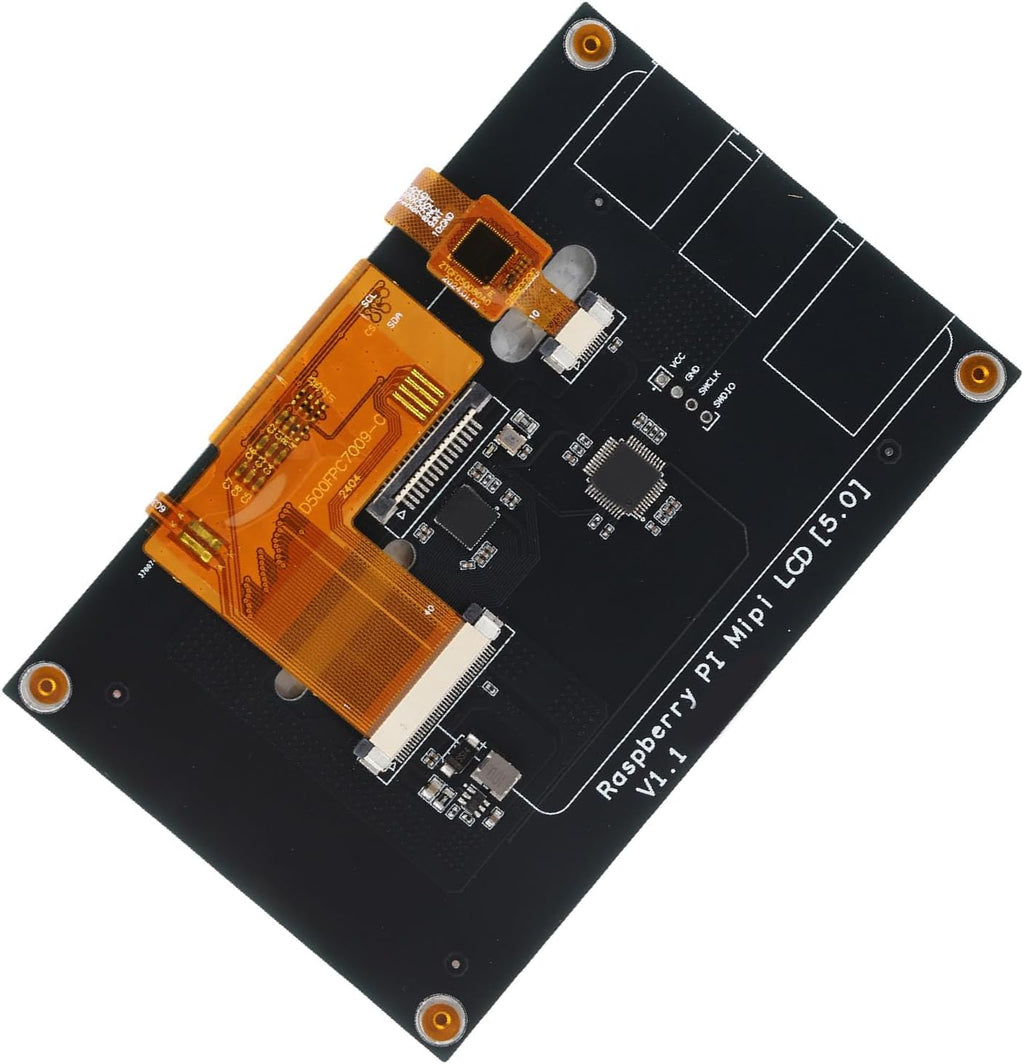 5 Inch DSI IPS LCD Touchscreen Display 800x480 Resolution 5 Point Capacitive Touch Panel Compatible with Boards for DIY Electronics Projects