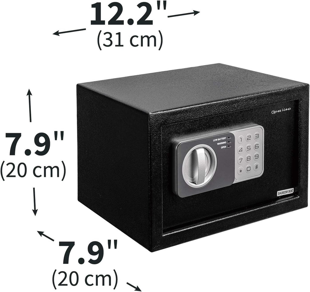 Genie Hand – Time Delay Safe, Anti Robbery Safe Box, Timed Controlled Opening – B-Class Lock – Anti Bounce Technology – Emergency Opening Keys (Medium – Standard)