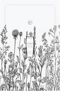 Decorative Light Switch Cover Floral Wildflower Rustic Plant Leaves 1 Gang Single Toggle Device Electrical Faceplate Switchplates Decorator Outlet Wall Plate For Farmhouse Cabin Decor